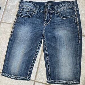 Silver Jean Shorts Aiko